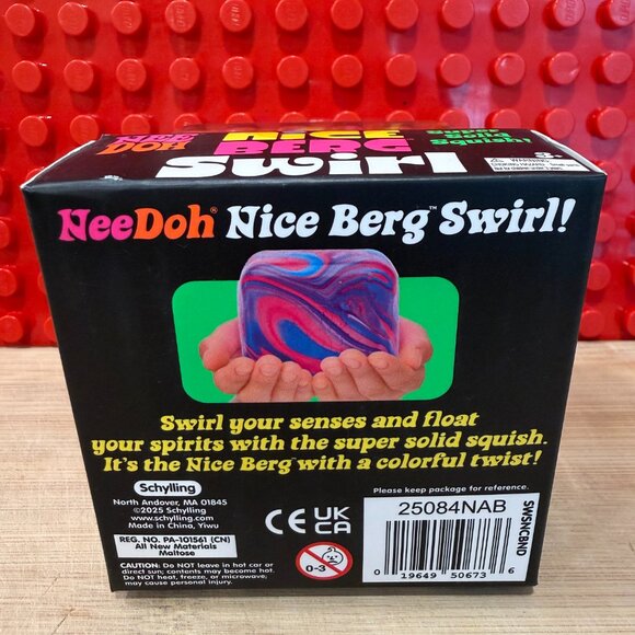 NEW! ORANGE YELLOW NEEDOH NICE BERG SWIRL SUPER SOLID SQUISH BRAND NEW - Picture 2 of 2